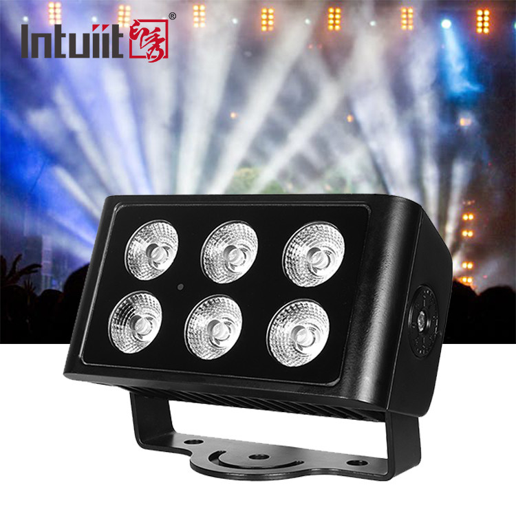 Luz de inundación LED RGBW a prueba de agua RGBW 4in1 Luz de color de la ciudad 6 * 5w Luces de escenario de lavadora de paredes LED al aire libre
