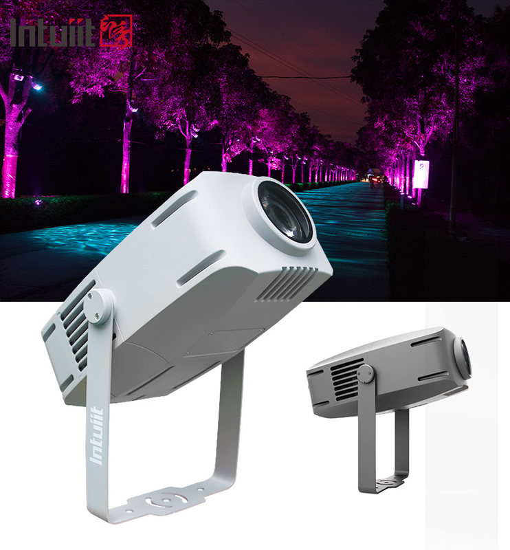 Fuera IP65 resistente al agua Led 200W Gobo Efecto de luz colorido Proyector de logotipo Parque Iluminación LED