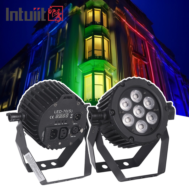 Iluminación de escenario de fiesta de bodas 7pcs 22W 3in1 rgb led par luz para DJ discoteca