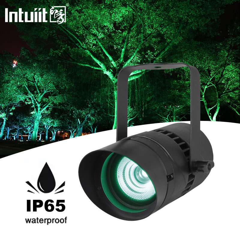 Luz de punto 15W DMX512 RGBW de haz estrecho Direccional luz de jardín paisajístico para patio de jardín
