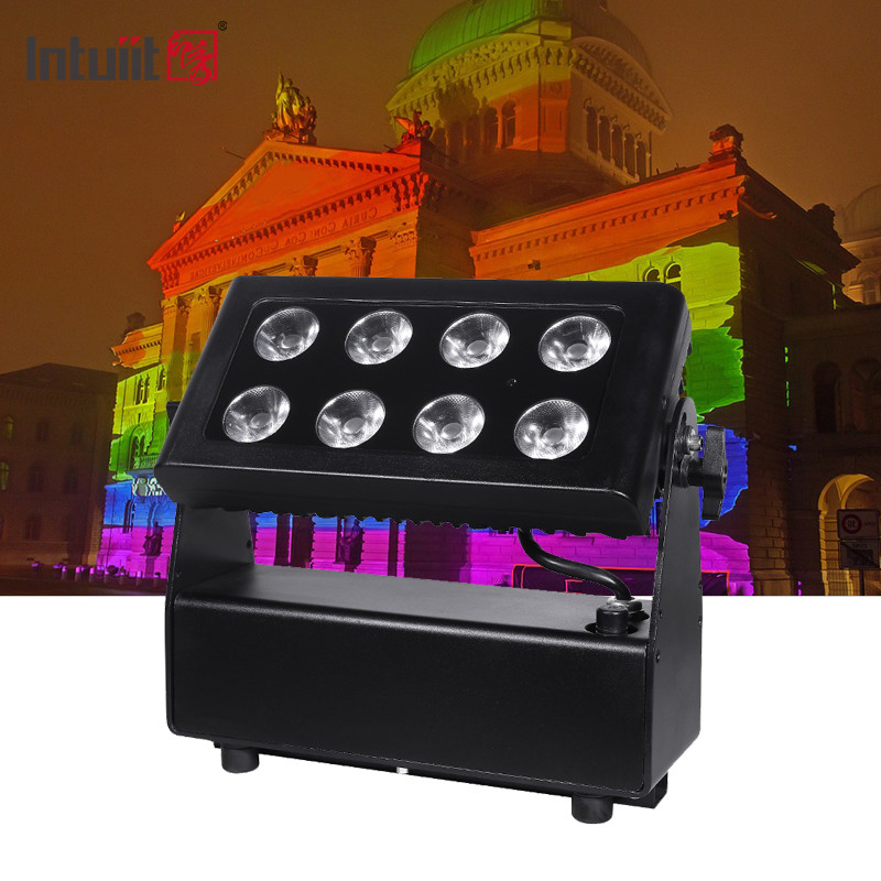 IP65 8x15w 4in1 LED de color de la ciudad para lavadora exterior con batería luz de inundación para parque temático
