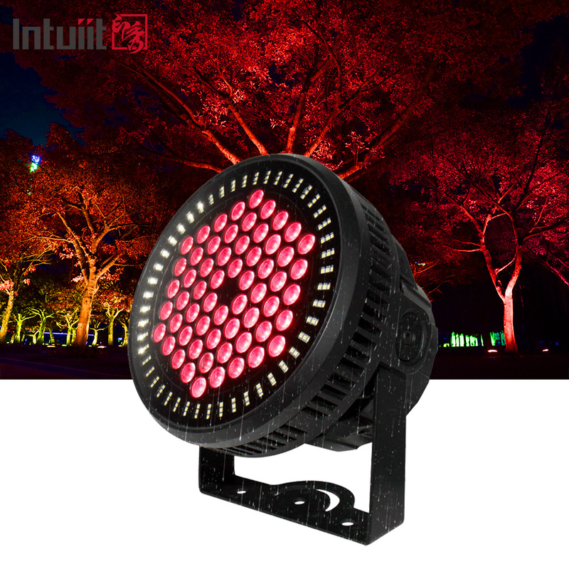 60*12W RGBW 4 en 1 IP65 Inodoro Exterior DMX 512 LED Par luz Para el escenario de la discoteca fiesta de bodas DJ