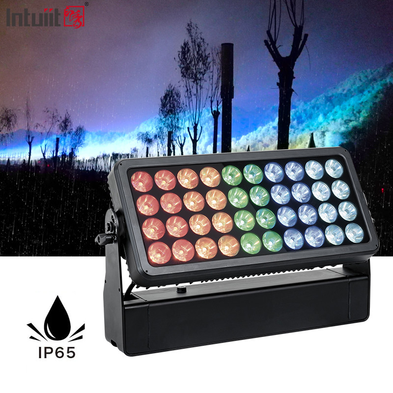 40X10W LEDS RGBW Luces de inundación para edificios de la ciudad Led Pared de luz exterior de lavadora de paredes decorativa luz