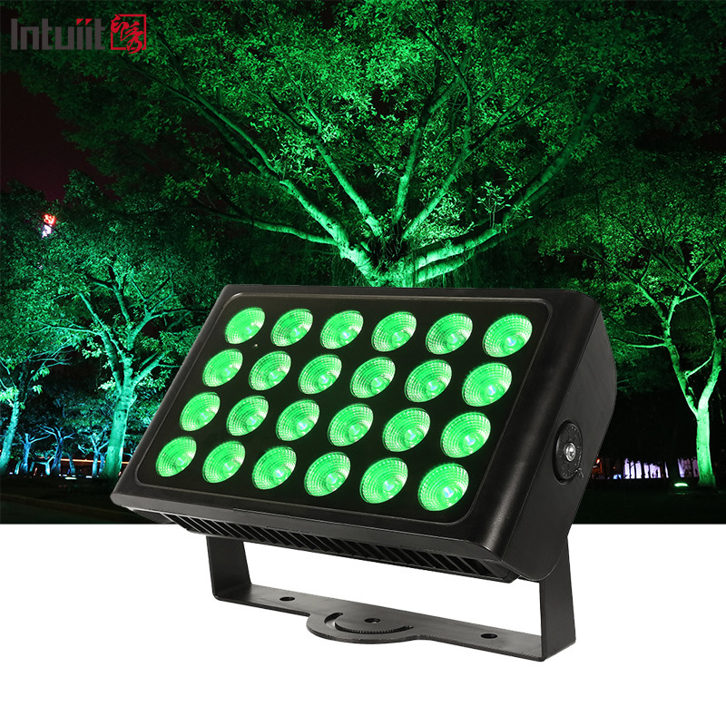 Inundación de LED resistente al agua 24pcs 160w RGBW 4 en 1 luz de color de la ciudad 24 * 10w LED exterior lavadora de paredes luces de escenario