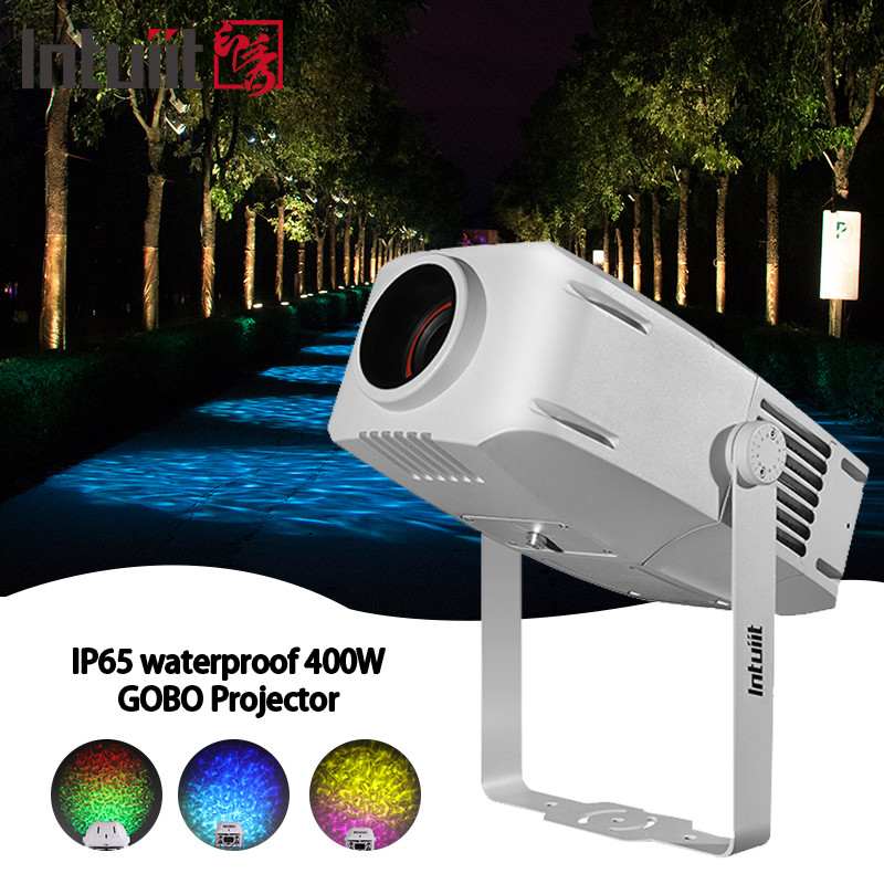 Lámpara de patrón de agua de color al aire libre de 400w Led Club de noche efecto de luz Ip65 impermeable Lámpara de paisaje de luz Gobo proyector