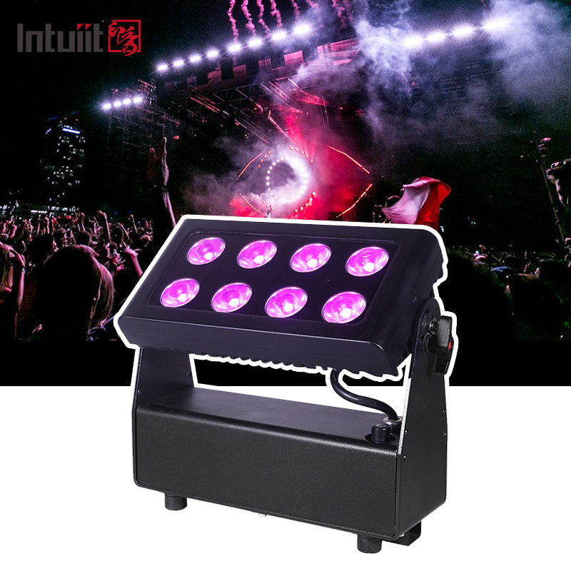 8X15W RGBW 4 en 1 LED Uplights Luzes de escenario con batería Luces de DJ Control remoto y DMX