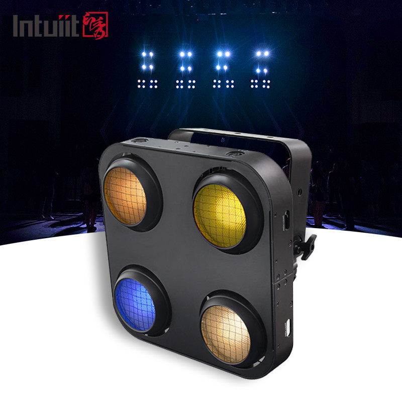 Ip65 4x90w ámbar+blanco caliente RGB Led Cob Audiencia ciego luz exterior impermeable 4 ojos
