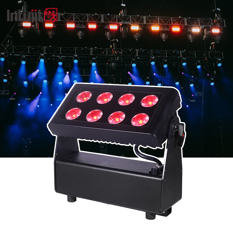 8x15w RGBW DMX512 IP65 DJ impermeable Escenario de bodas de color de la ciudad Lavadora de paredes de exterior Luz de lavado de inundación LED