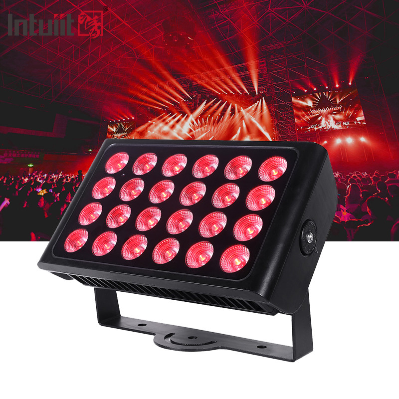 24PCS 10w resistente al agua Led Wall Washer luz de alta potencia Led Flood Light RGBW LED City Color Light