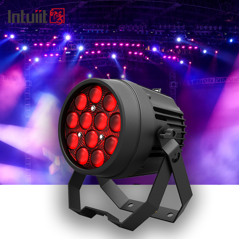 Luz de escenario de aluminio profesional 12x10W 4IN1 LED Par para DJ Party Club Iluminación de escenario