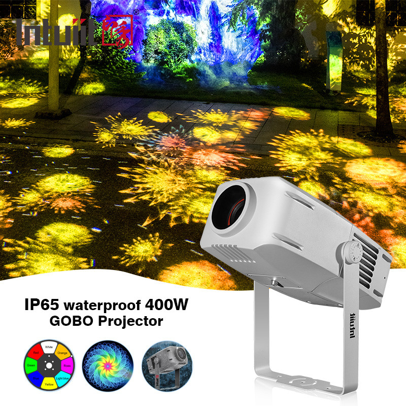 Proyector Gobo para exteriores 400w Proyector publicitario LED rotativo resistente al agua IP65 Logotipo Proyector Gobo Luz