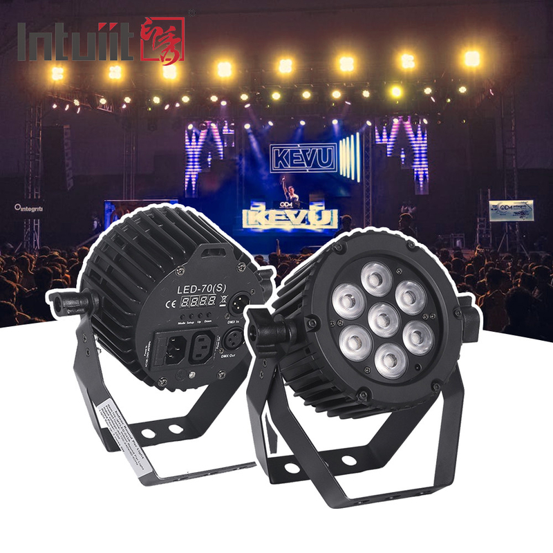 Luz de escenario LED 7X22W RGB Aluminio DMX512 LED Par luz para evento de boda