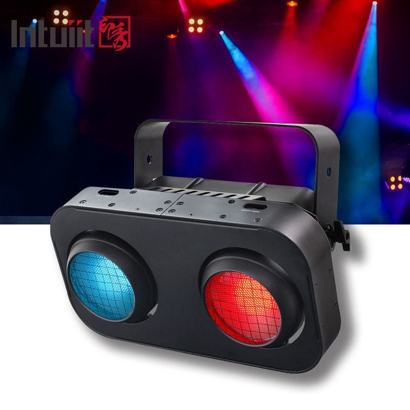 Luz para el público de escenario 2 ojos RGBW 4in1 ciego de cob led 200W para luces de escenario de discoteca