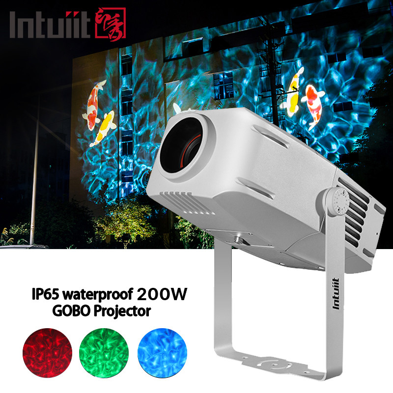 200W Proyector de luz LED Gobo Inoxidable al aire libre.