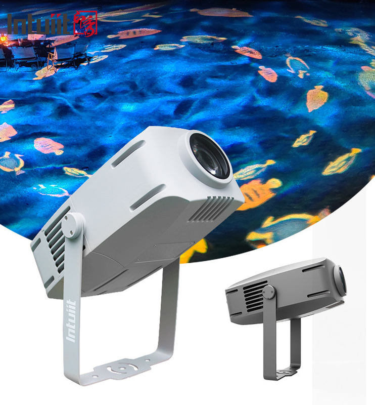 Proyector LED de 200 watts para exteriores impermeable Gobo Onda de agua azul Dinámico efecto de etapa ondulado Logotipo Gobo Luz