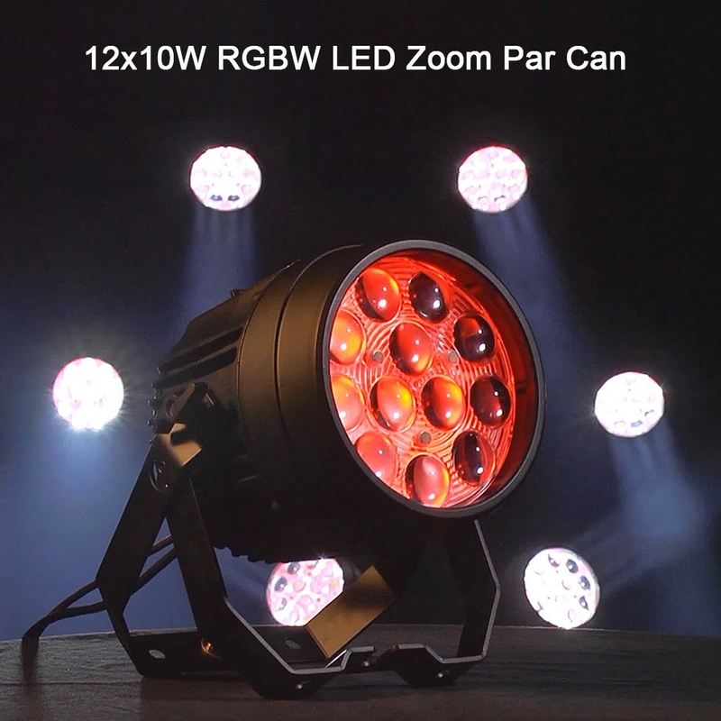 12x10W RGBW 4in1 LED Par Light Luces de escenario para rendimiento y efectos de iluminación