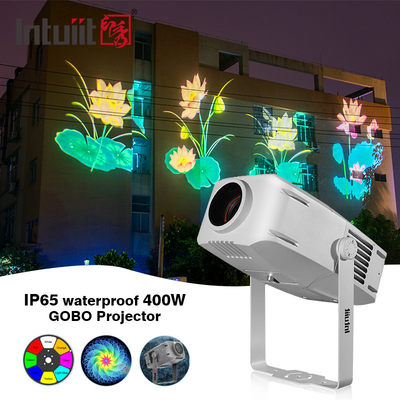 Proyector Gobo de 400W IP65 brillo publicidad LED exterior logotipo de Navidad Gobo luces publicitarias