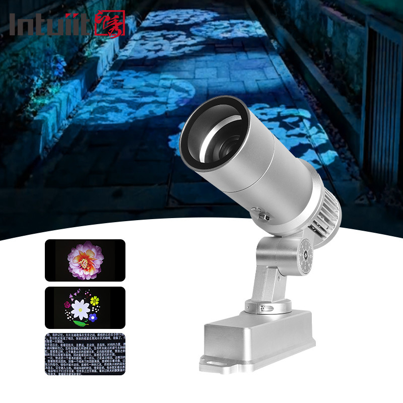 60W LED personalizado HD Color Chang Indoor y Outdoor ip65 Inodoro Rotativo de Publicidad Proyección de Imagen Lámpara Gobo Proyector de Logotipo