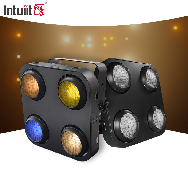 Luz de escenario exterior 4X90W COB Ámbar Blanco Caliente Luz de persianas LED