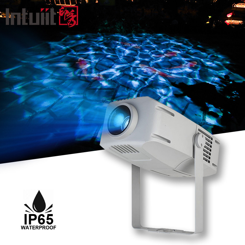 Proyector de logotipo LED de 400W a prueba de agua para exteriores Luz IP65 para proyección de paisajes Gobo Océano Onda de agua azul Efecto de onda dinámica