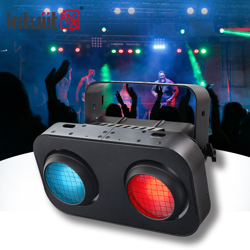2 ojos 2x90W RGB 2IN1 LED COB Luz para ciegas Ámbar Blanco cálido DJ profesional Iluminación de efecto de escenario de fiesta