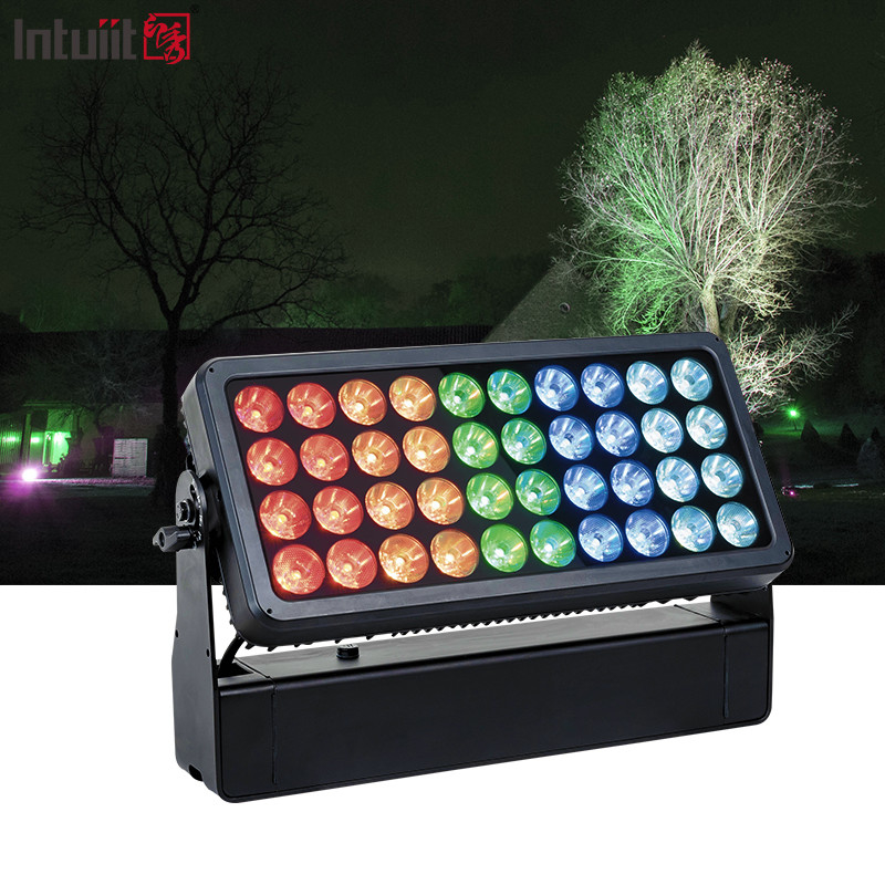40X10W Navidad Edificio de la ciudad al aire libre Matriz solar LED Strobe Pared Lavar Luz Escenario Luz de la ciudad de color
