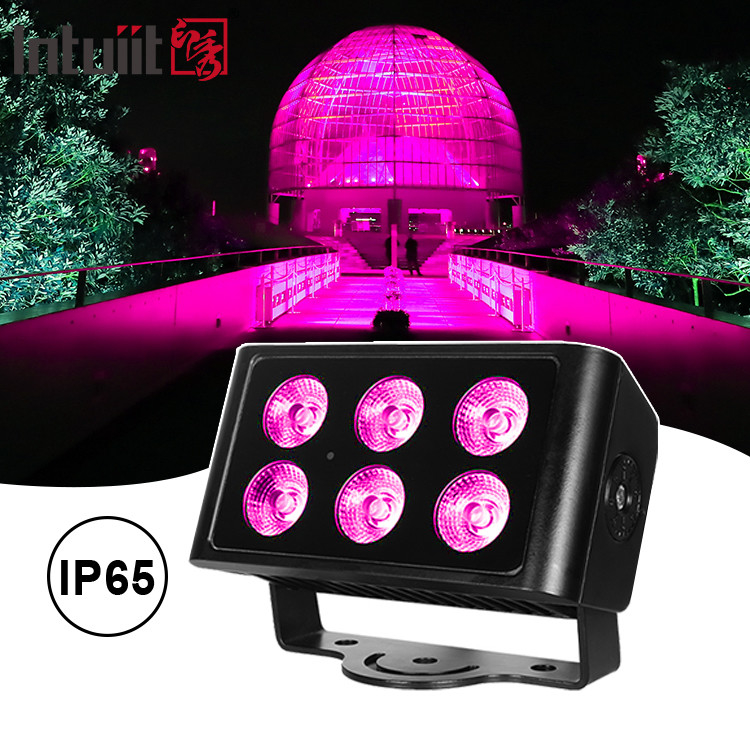 6x5W Led Rgbw 4in1 impermeable Ip65 Color de la ciudad Lavadora de paredes LED Lavadora de inundación