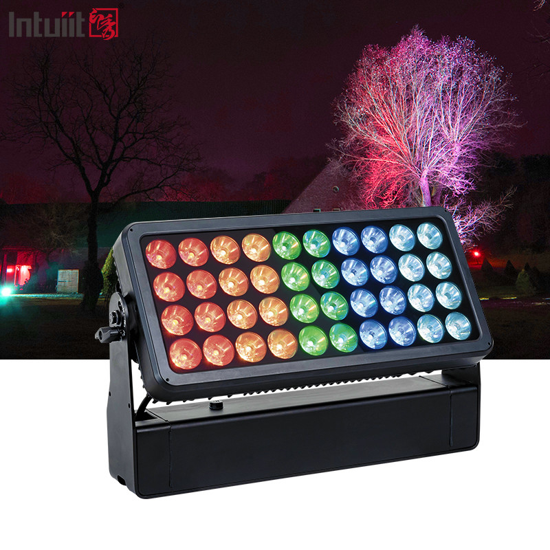 Iluminación de persianas para eventos de DJ al aire libre IP65 Citycolor Instalación de lavado de paredes escenario 40X10W RGBW 4 en 1 LED Wall Washer City Color Light