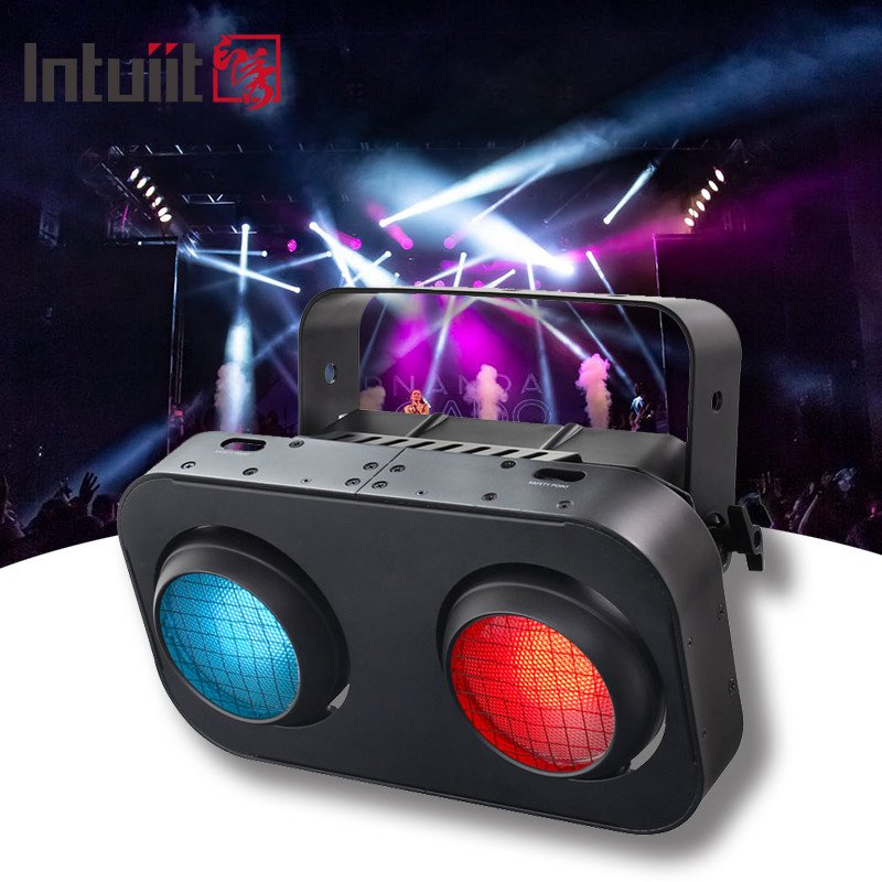 200W 2 Ojos COB Luz de escenario blanca cálida 2 en 1 Efecto ciego para el público al aire libre Luz de escenario LED