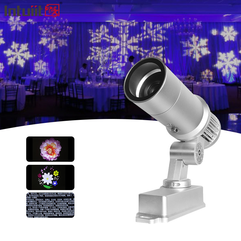 60W GOBO Proyector de logotipo Luz Proyector lámpara para tienda Boda Restaurante Navidad Eventos de publicidad Signos de uso al aire libre