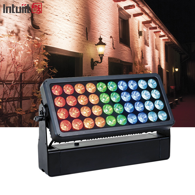 Inmune 40X10W LED Lavadora de paredes IP65 Luz de escenario LED Color de la ciudad para construcción
