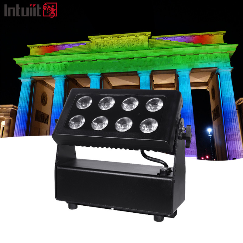 IP65 resistente al agua 8x10w batería inalámbrica alimentada por Par Uplight Dmx Stage Led Wall Washer Light