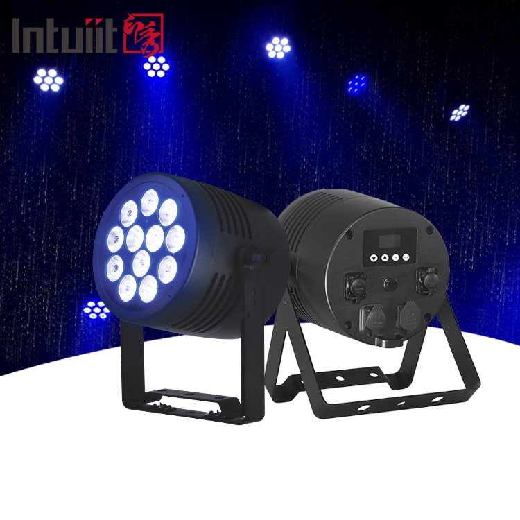 12*20w RGBWA+UV LED para exteriores Uplights resistentes al agua Inalámbrico Dmx Batería Par Luz para decoración de la casa Efectos de escenario Club de eventos