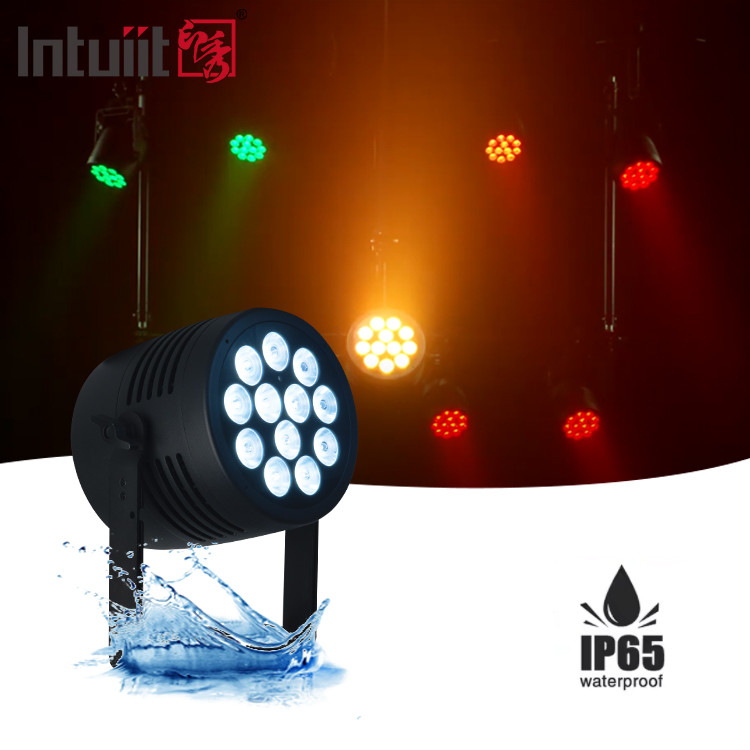 Protección del agua 12x20w RGBWA UV 6IN1 LED Par luz exterior IP65 DMX512 Par puede Iluminación de escenario Par