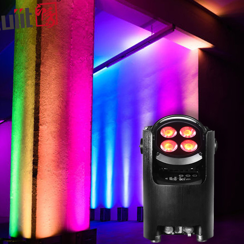 4x12W 4 en 1 RGBW Led Uplights Stage Par Party Batería Alimentada Inalámbrica Par Led Wedding Dj Uplights
