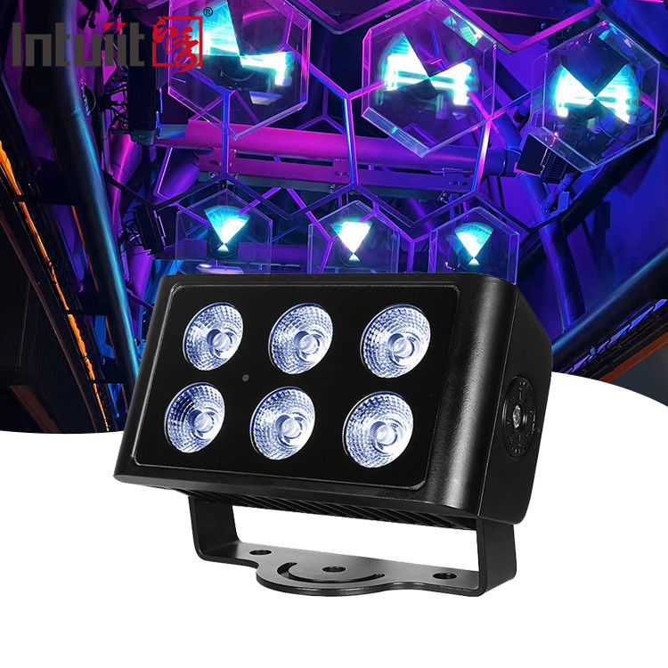 6x5W Inundación exterior impermeable DMX512 RGBW LED Villa patio edificio puente proyecto iluminación paisajística luz de color
