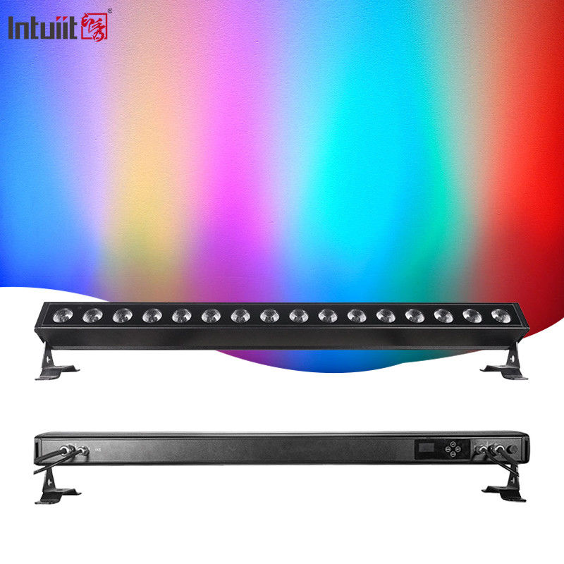 Ip65 resistente al agua 16x5w Lámpara de lavado de pared exterior de led lineal Rgbw Luz de lavadora de pared