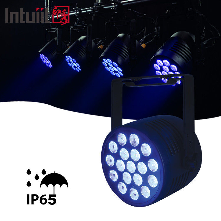 Alta luminosidad de la luz LED IP65 LED Rgbwauv 18 * 20w Par exterior DMX para el parque Iluminación de eventos de escenarios escénicos