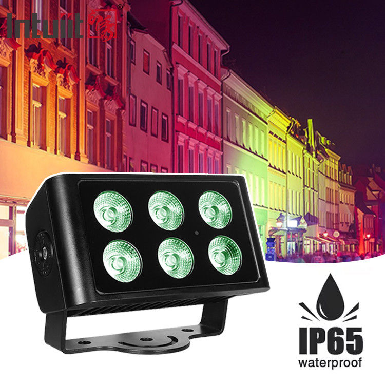 IP65 resistente al agua Dmx 6X5W Rgbw Led Wash Inundación de la ciudad Color Led Wall Washer