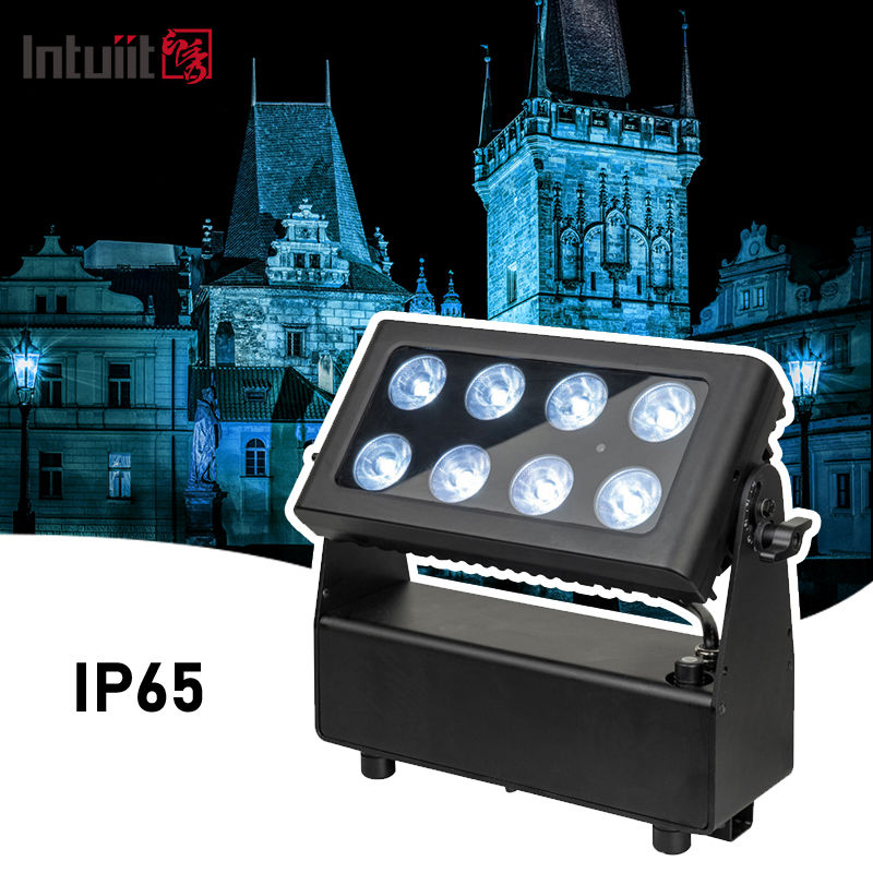 Foco de escenario LED inalámbrico con batería DMX, resistente al agua, RGBW, 8x15W, para eventos, con batería