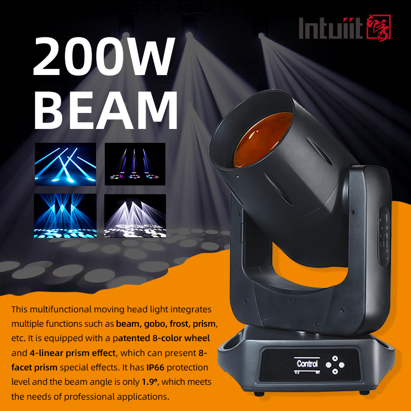 200W LED cabeza móvil Ip66 haz de exteriores resistente al agua Dj evento concierto cabeza móvil luz de escenario