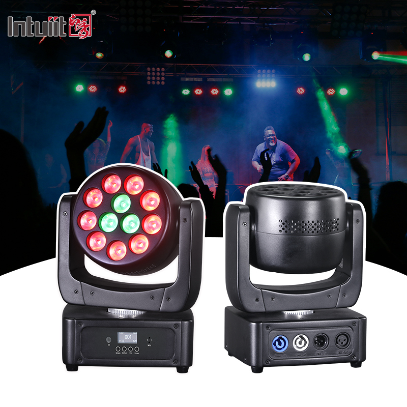 12*8W Moving Head Lights RGBW LED Stage Lights DMX512 Wash Lights For DJ Disco KTV Wedding Party.