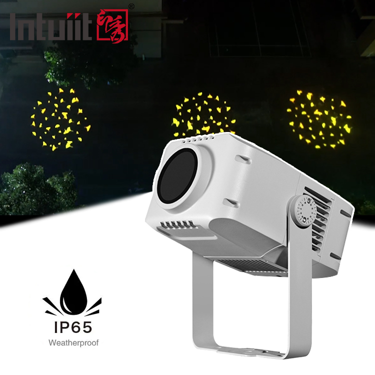 Proyector Gobo de 100w Ip65 de alta luminosidad Publicidad LED al aire libre Proyector de logotipo de Navidad Gobo Luces publicitarias
