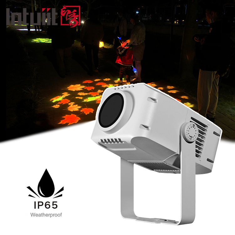 Proyector Gobo para exteriores 100w Proyector publicitario de rotación LED a prueba de agua IP65 Logotipo Gobo Proyector de luz