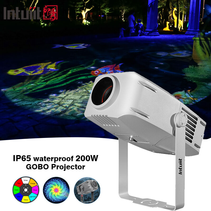 200W Proyección de Gobo al aire libre Inodoro IP65 DMX LED Proyector de logotipo Luz para edificios