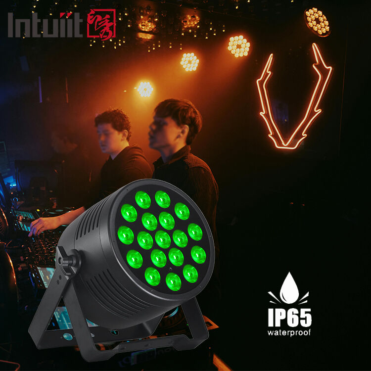 Luz de escenario LED Par 18x20w de alta eficiencia e impermeable, control DMX512, diseño RGBWA UV para bodas y DJ, ahorro de energía