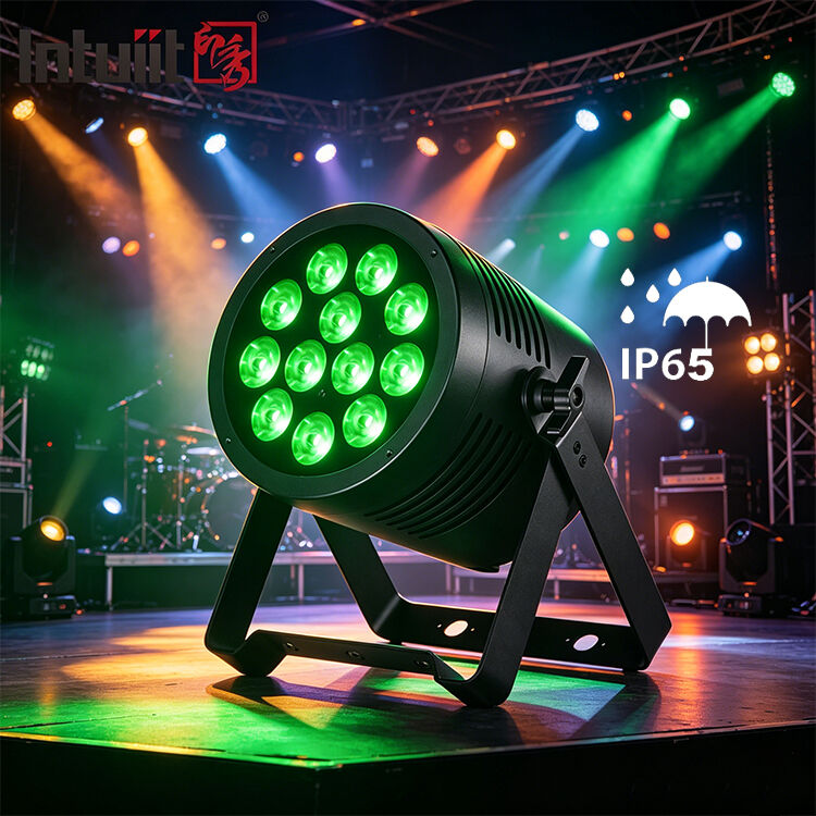 IP65 Inodoro para exteriores 12x20W RGBWA UV 6 en 1 LED Par Light Profesional DMX DJ Iluminación de escenario Iluminación de lavado para espectáculo de boda en discoteca