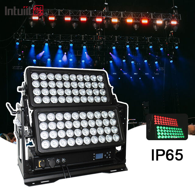 IP65 profesional para exteriores 800W RGBW 4 en 1 Lavadora de paredes LED de doble capa Paisaje Arquitectónico Lavadora de luz para color de ciudad