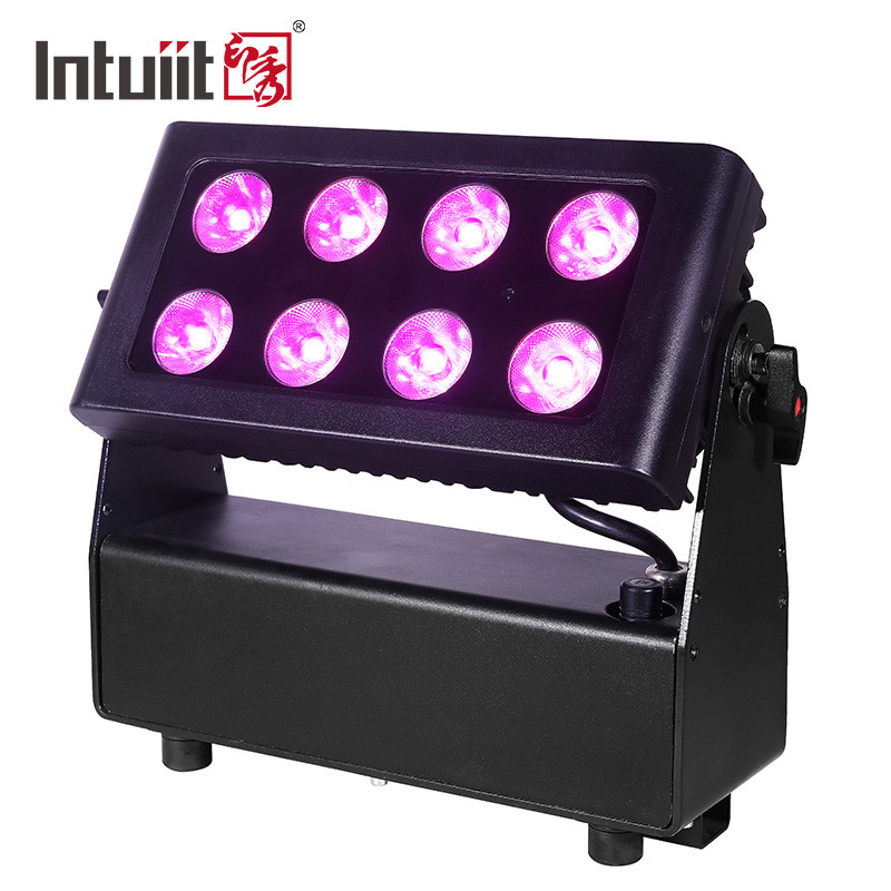 el color con pilas llevado prenda impermeable al aire libre de la ciudad de la etapa de la lavadora de la pared de 8*15w Ip65 llevó la luz del lavado