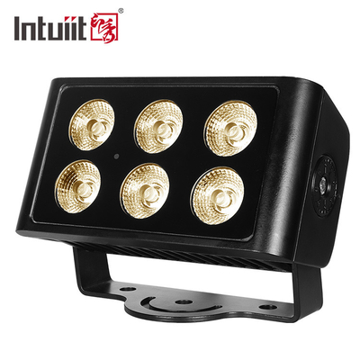 las luces de inundación de la etapa de 6x5W RGBW LED impermeabilizan la arquitectura que enciende el control de Dmx
